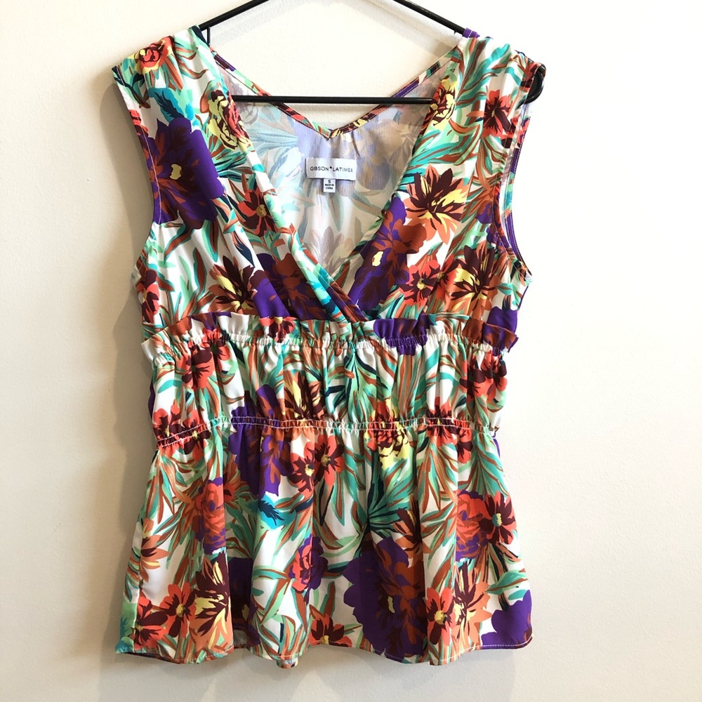 Gibson Latimer floral blouse